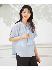 【洗える】ドビードットラッフルブラウス a.v.v アー・ヴェ・ヴェ トップス シャツ・ブラウス ホワイト ブラック【送料無料】[Rakuten Fashion]