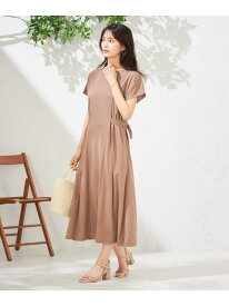 【SALE／28%OFF】【UVカット/速乾/イージーケア】ウエストベルトフレアワンピース a.v.v アー・ヴェ・ヴェ ワンピース・ドレス ワンピース ネイビー ブラウン【RBA_E】【送料無料】[Rakuten Fashion]