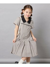 【SALE／28%OFF】[130-160]【洗える】タックプリーツ襟付きワンピース a.v.v アー・ヴェ・ヴェ ワンピース・ドレス ワンピース ブラック ベージュ【RBA_E】【送料無料】[Rakuten Fashion]