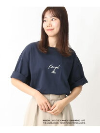 KANGOLスクエアプリントロングシルエットカットソー a.v.v アー・ヴェ・ヴェ トップス カットソー・Tシャツ ホワイト ネイビー【送料無料】[Rakuten Fashion]