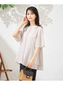 【SALE／30%OFF】バックティアードブラウス a.v.v アー・ヴェ・ヴェ トップス シャツ・ブラウス ブラック グレー【RBA_E】【送料無料】[Rakuten Fashion]