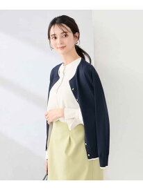 【SALE／50%OFF】【洗える/UVカット】クルーネックカーディガン a.v.v アー・ヴェ・ヴェ トップス カーディガン ブルー イエロー ネイビー グレー ブラック ホワイト【RBA_E】[Rakuten Fashion]