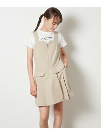 【SALE／40%OFF】[100-130]プリーツジャンパースカート a.v.v アー・ヴェ・ヴェ ワンピース・ドレス ジャンパースカート ブラック ベージュ【RBA_E】[Rakuten Fashion]