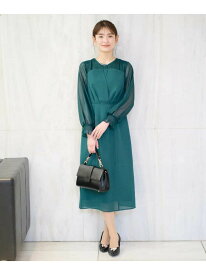 【SALE／9%OFF】デコルテシアーワンピース a.v.v アー・ヴェ・ヴェ ワンピース・ドレス ドレス ブラック グリーン【RBA_E】【送料無料】[Rakuten Fashion]