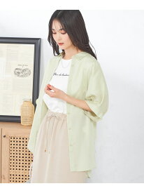 【SALE／30%OFF】【接触冷感/洗える/イージーケア/毛玉になりにくい】シアータックシャツ a.v.v アー・ヴェ・ヴェ トップス シャツ・ブラウス ブラウン オレンジ グリーン ブラック ホワイト【RBA_E】[Rakuten Fashion]