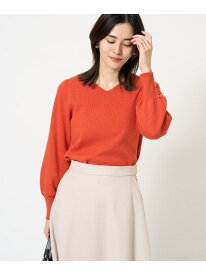 【SALE／50%OFF】【洗える】Vネックパフスリーブニット/アンサンブル対応 a.v.v アー・ヴェ・ヴェ トップス ニット ホワイト ブラック グリーン ブルー グレー オレンジ レッド【RBA_E】[Rakuten Fashion]