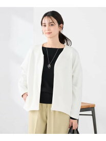 【SALE／20%OFF】ダンボールジップカーディガン a.v.v アー・ヴェ・ヴェ トップス カーディガン ネイビー ホワイト【RBA_E】【送料無料】[Rakuten Fashion]