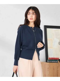【SALE／50%OFF】バックギャザーニットブルゾン a.v.v アー・ヴェ・ヴェ トップス カーディガン ホワイト ネイビー【RBA_E】[Rakuten Fashion]