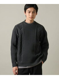 【SALE／50%OFF】【プレゼントにもオススメ】アラン編みクルーネックニット a.v.v アー・ヴェ・ヴェ トップス ニット ホワイト グレー レッド ブルー【RBA_E】[Rakuten Fashion]