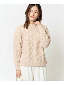 【SALE／70%OFF】ふわふわ地柄ハイネックニット a.v.v アー・ヴェ・ヴェ トップス ニット ベージュ パープル【RBA_E】[Rakuten Fashion]