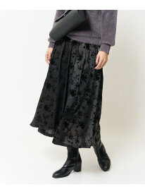 【SALE／20%OFF】【洗える】オーガンジーフロッキー花柄スカート a.v.v アー・ヴェ・ヴェ スカート その他のスカート グレー ブラック【RBA_E】【送料無料】[Rakuten Fashion]