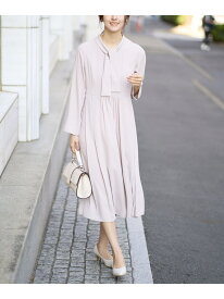 【SALE／40%OFF】【洗える/帯電防止】ボウタイプリーツワンピース a.v.v アー・ヴェ・ヴェ ワンピース・ドレス ワンピース ブルー ネイビー ブラック ベージュ【RBA_E】【送料無料】[Rakuten Fashion]