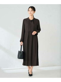 【SALE／37%OFF】【洗える/WEB限定】ボウタイタックワンピース a.v.v アー・ヴェ・ヴェ ワンピース・ドレス ワンピース ブラウン ネイビー【RBA_E】【送料無料】[Rakuten Fashion]