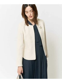 【SALE／50%OFF】ツイードノーカラージャケット a.v.v アー・ヴェ・ヴェ ジャケット・アウター ノーカラージャケット ベージュ グレー ネイビー【RBA_E】【送料無料】[Rakuten Fashion]