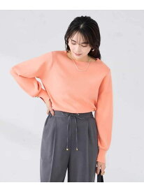 【SALE／20%OFF】【WEB限定】ボートネックパフスリーブスプリングニット a.v.v アー・ヴェ・ヴェ トップス ニット ホワイト グレー パープル ピンク ブラック ブルー【RBA_E】[Rakuten Fashion]