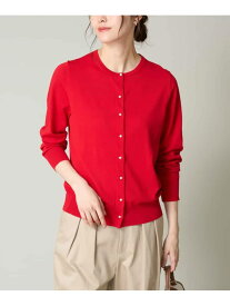 【SALE／60%OFF】【UVカット】クルーネックニットカーディガン a.v.v アー・ヴェ・ヴェ トップス カーディガン レッド グリーン ブラック ホワイト【RBA_E】[Rakuten Fashion]