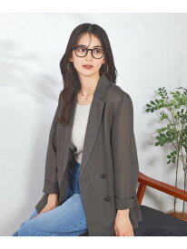 シアーダブルジャケット a.v.v アー・ヴェ・ヴェ ジャケット・アウター テーラードジャケット・ブレザー ベージュ【送料無料】[Rakuten Fashion]