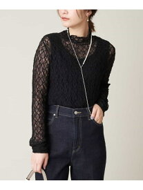 【SALE／59%OFF】ポコポコストレッチレーストップス a.v.v アー・ヴェ・ヴェ トップス カットソー・Tシャツ ホワイト ブラック【RBA_E】[Rakuten Fashion]