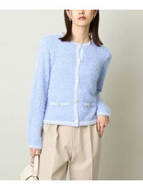 【SALE／59%OFF】ラメシャギージャケットライクカーディガン a.v.v アー・ヴェ・ヴェ トップス カーディガン ブルー ホワイト【RBA_E】[Rakuten Fashion]