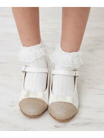 [KIDS]リボンヒールパンプス a.v.v アー・ヴェ・ヴェ シューズ・靴 パンプス ブラック ホワイト【送料無料】[Rakuten Fashion]