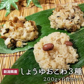 【ポイント2倍】 ギフト 米どころ 越後 新潟 しょうゆおこわ (200g×6個) セット しょうゆ 赤飯・五目 赤飯・野菜 しょうゆ漬け 赤飯 こだわり の おこわ 冷凍 レンジ でチンするだけ 本物の味 受験 仕送り 飯 夜食 一食分 真空パック 個包装 食べきり サイズ