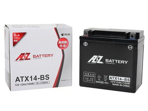AZ BATTERY G[[bgobe[ ATX14-BS t[dς Vh[750 XJR1200 W650 oJ800 etc.