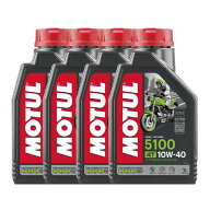 【4本SETでお得】MOTUL モチュール 5100 4T 10W40 1L x4 バイク 100%化学合成 エンジンオイル