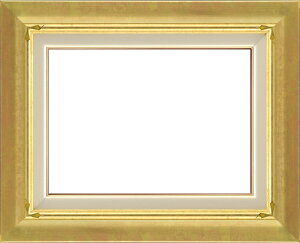 油額 F10サイズ ゴールド シルバー 木製 油絵額 前面ガラス仕様 7717