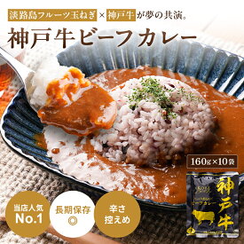 【外食キャンセル界隈歓喜】神戸牛ビーフカレー 10袋 淡路島フルーツ玉ねぎと神戸ビーフ使用神戸牛ビーフカレー お取り寄せグルメ 常温保存 神戸牛ビーフカレー 160g×10袋 お取り寄せ たまねぎ 玉葱 神戸 牛 内祝い スパイス ギフト 淡路島 フルーツ 玉ねぎと神戸ビーフ使用