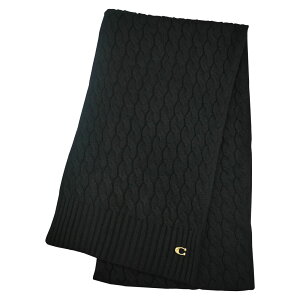 COACH R[` }t[ CABLE KNIT SCARF CO100294 BLACK ubN  Vv S lC  uh l AEj ̓ o^C NX}X Scarf MUFFLER