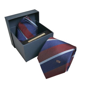 Daniel Wellington ダニエルウェリントン 3点セット ネクタイ タイバー チーフ DW02800003 NAVY/WINE 送料無料 専用BOX 箱付き シルク100％ ギフト 人気 高級 ブランド 成人式 就職祝い 父の日 バレンタイン クリスマス