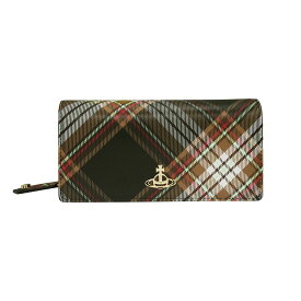 Vivienne Westwood ヴィヴィアンウエストウッド DERBY 51060025U-S001K- 二つ折り長財布 BIOGREEN SAFFIANO PRINTED D101 TARTAN BROWN/BLACK 送料無料 プレゼント ギフト 革小物 クリスマス バレンタイン ホワイトデー 誕生日 成人