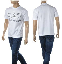 EMPORIO ARMANI　エンポリオアルマーニ　EA7 3LPT20 PJFFZ　クルーネックTシャツ 半袖　1100 WHITE メンズ ブランド ブラック　ホワイト　白　白色　Tシャツ　紳士　アルマーニ　Lサイズ