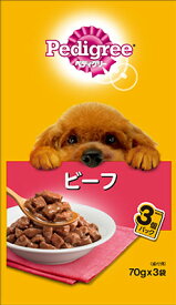 ペディグリー　成犬用　ビーフ 70g×3袋 マース ペット フード ドッグフード