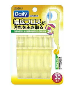 【送料無料!】エビス幅広フロス 30本入 デンタルフロス 口臭対策 歯垢除去 口臭予防 デンタルケア 歯周病ケア ※こちらの商品の販売数は1個です。