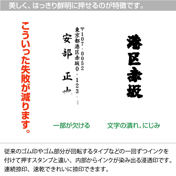 楽天市場 ミニ住所印 文字 縦書き スタンプ オーダー オリジナル 作成 デジはん Ssタイプ 26 26mm インク内蔵型浸透印 シャチハタタイプ 年賀状 封筒 ハガキ Dmなどに 補充インク1本付属 アウェイクスタイル