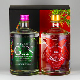 ラム酒 多良川 / MAKUGAN・MIYAKO GIN 700ml セット / マクガン ミヤコジン 宮古島産さとうきび100%使用 贈り物 ギフト お中元 お歳暮 バレンタイン ホワイトデー 母の日 父の日 敬老の日 家飲み 宅飲み