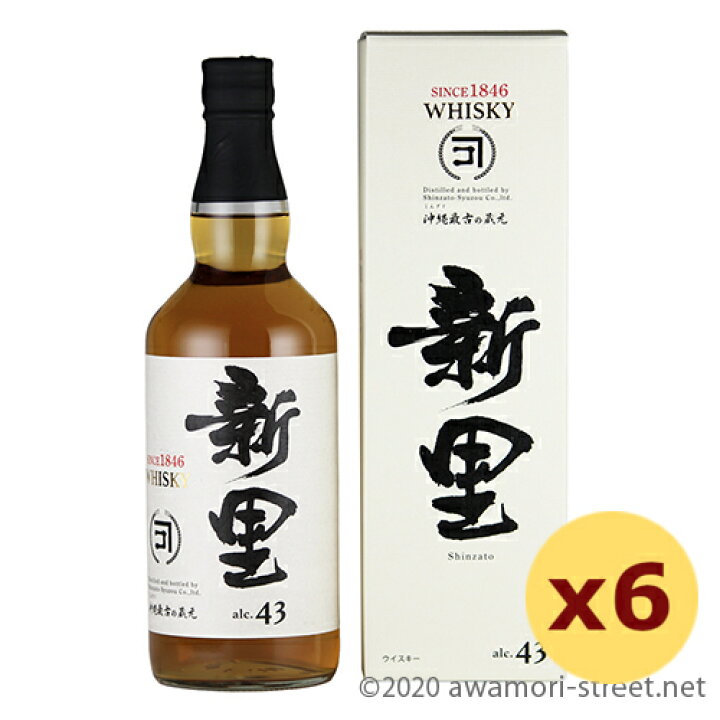 楽天市場】WHISKY 43度,700ml x 6本セット 樫樽貯蔵泡盛13年古酒使用 