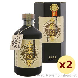 泡盛 古酒 今帰仁酒造 / 千年の響 かめ壷貯蔵 7年古酒 43度,720ml ×2本セット / 1%割引 贈り物 お歳暮 お中元 ギフト 敬老の日 父の日 お土産 家飲み 宅飲み