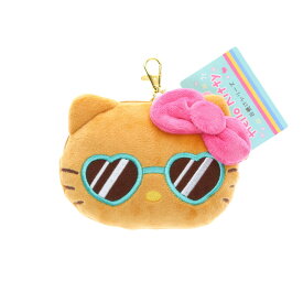 ハローキティー日焼けシリーズフェイスパスケース（サングラス）沖縄土産 プレゼント 通勤通学に便利 ミニポーチ 日焼けキティちゃん サンリオ好き 日本限定