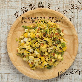 乾燥野菜ミックス35g(野菜　乾燥　フリーズドライ　人気　犬のおやつ　国産　無添加　小型犬　中型犬　大型犬　ミックス　豆腐　にんじん　かぼちゃ　キャベツ　芋)