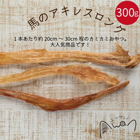 【送料無料】馬アキレスロング　300g(約20本入り)(馬　アキレス　ロング　人気　犬のおやつ　モンゴル　無添加　小型犬　中型犬　大型犬　固め　歯磨き　デンタルケア　ペットフード　うま　ホース　馬のアキレス)