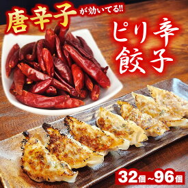 ピリ辛餃子 選べる合計32個/48個/96個(1袋16個入) 送料無料 生餃子 餃子 ギョーザ ぎょうざ 冷凍 焼餃子 肉餃子 野菜餃子 唐辛子餃子 使いやすい 個包装 大容量 冷凍餃子 餃子のタレ付き お取り寄せ 食品 惣菜 グルメ お試し お中元 お歳暮 ギフト