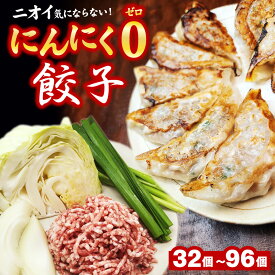 にんにく0餃子 選べる合計32個/48個/96個(1袋16個入) 送料無料 生餃子 餃子 ギョーザ ぎょうざ 冷凍 焼餃子 肉餃子 野菜餃子 ニンニク不使用 使いやすい 個包装 大容量 冷凍餃子 餃子のタレ付き お取り寄せ 食品 惣菜 グルメ お試し ギフト