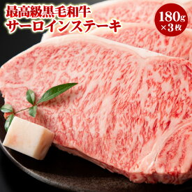 最高級 黒毛和牛 サーロインステーキ 180g×3枚 セット 送料無料 極み サーロイン ステーキ 肉 牛肉 国産