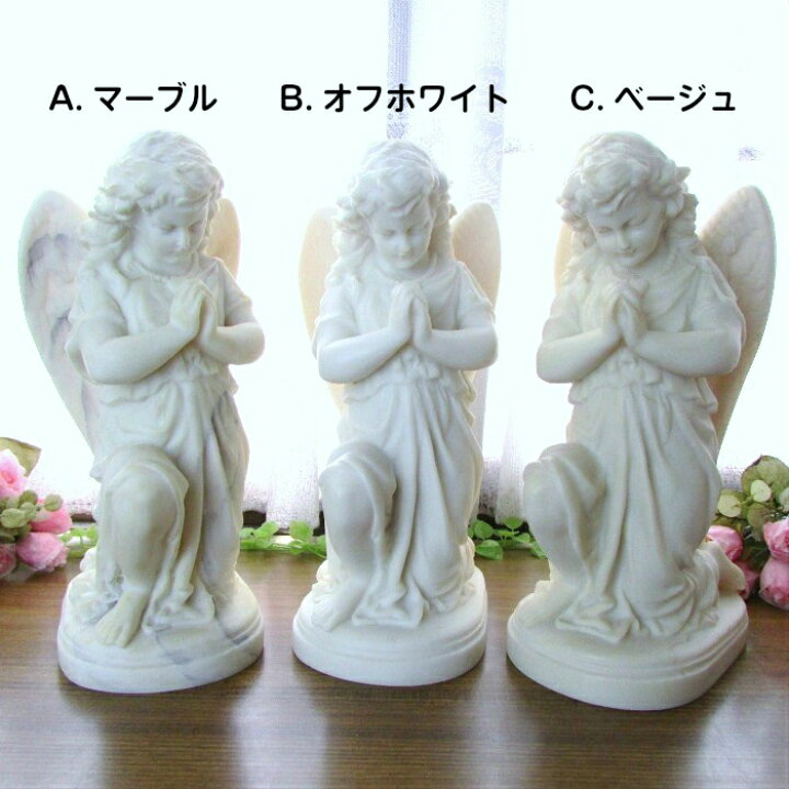 楽天市場】≪天使輸入雑貨☆置物≫ ギリシャ輸入 大理石像 【天使の 