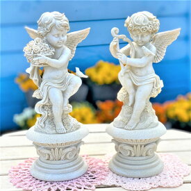 ≪天使置物　エンジェル雑貨　ガーデニング雑貨≫【小鳥とお話しエンジェル】　ガーデン　インテリア　置物　誕生日　母の日　プレゼント　ギフト　贈り物　オブジェ　オーナメント