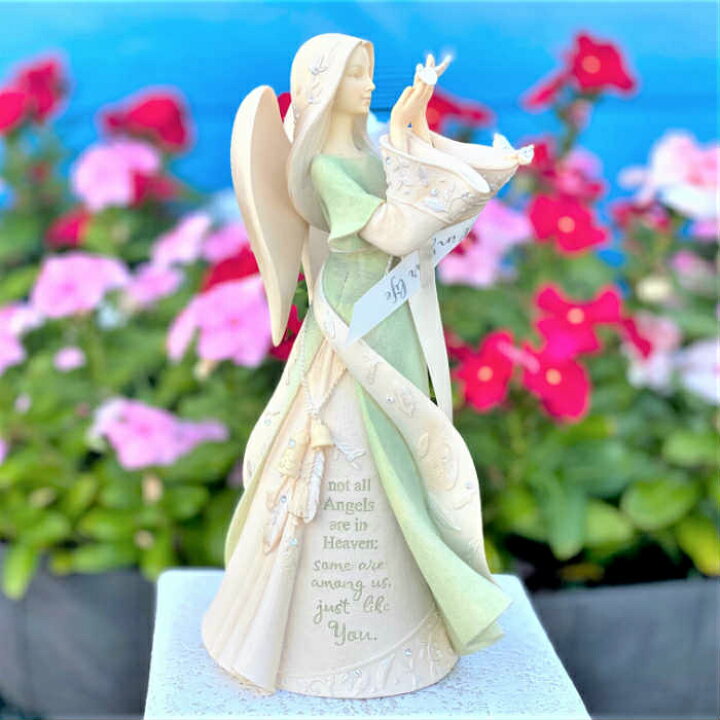 楽天市場 天使 置物 天使雑貨 エンジェル雑貨 優しい天使ラトワールａ エンジェルインユアライフ インテリア 天使 置物 エンジェル オブジェ オーナメント フィギュア ギフト 女性 ファンタジー 癒しグッズ 誕生日 プレゼント 薔薇 バラ 妖精雑貨 天使が運ぶ