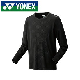 【メール便送料無料(追跡可能)】【 ヨネックス YONEX 】【 ウェア 】 テニス バドミントン 長袖 Tシャツ メンズ レディース 男女兼用 ヨネックス YONEX 16809 (007) ブラック [250609][amz]