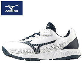 【あす楽】【送料無料】【ミズノ　MIZUNO】【シューズ　靴】野球 ジュニア用トレーニングシューズ ライトレボトレーナーJr.CR ワイド幅 小学生 子供 トレシュー ソフトボール 11GT222314 ホワイト/ネイビー [ten][220925][刺繍可]